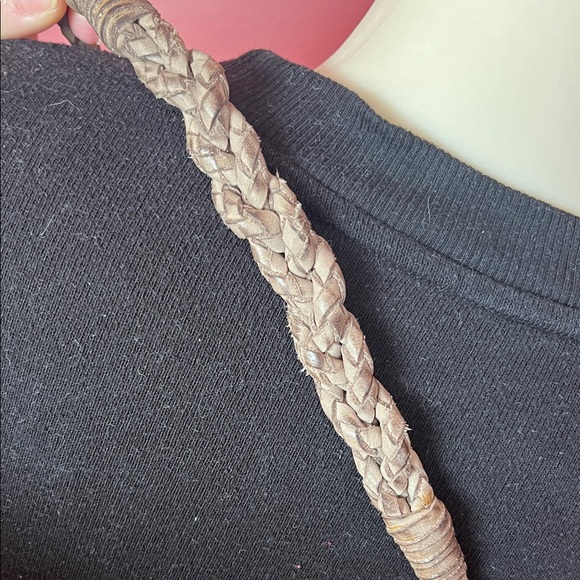 EUC Frye grey Fringe leather Crossbody Bag - Picture 7 of 16